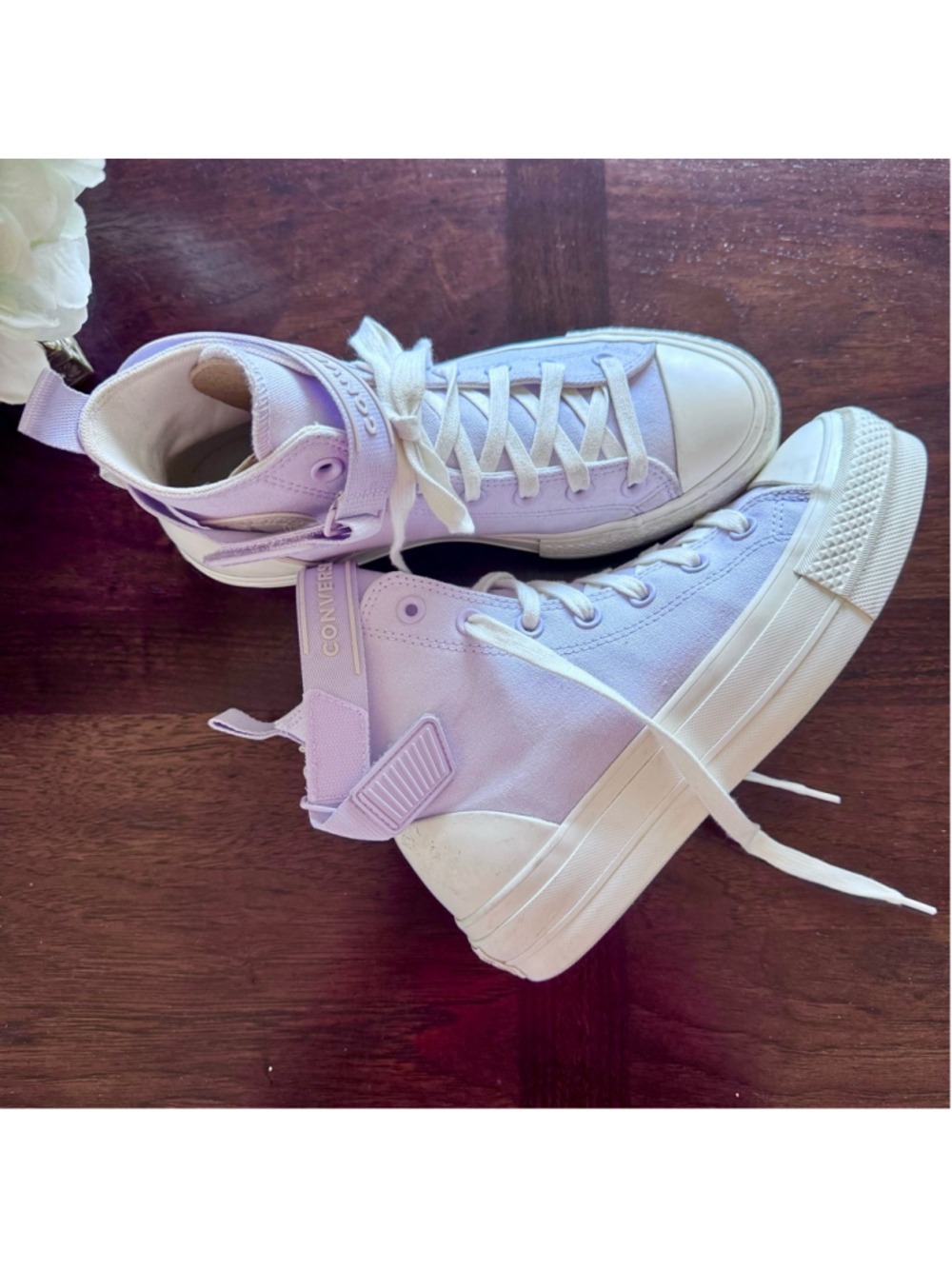 CONVERSE CHUCK TAYLOR ALL STAR LIFT PLATFORM HIGH UTILITY STRAP VAPOR VIOLET - Picture 2 of 12